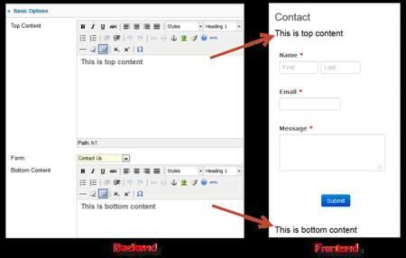 With the Save & Show button, you can quickly present your form via menu items, in module position or inside an