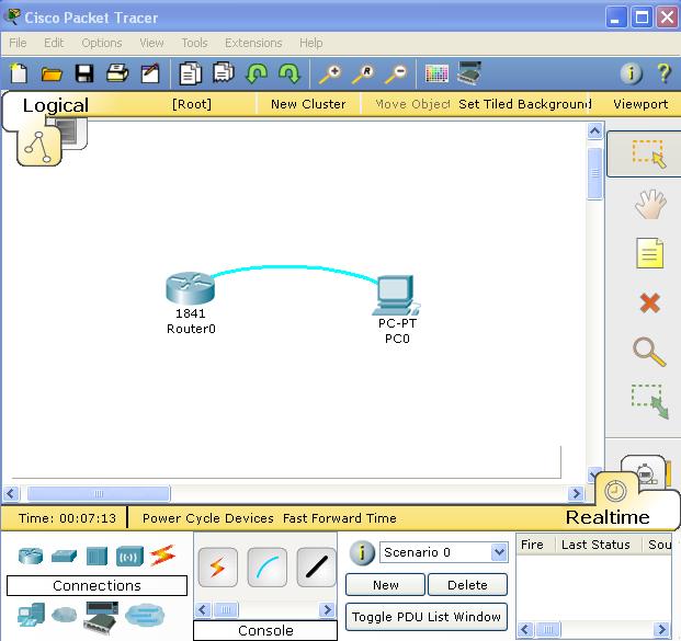 Module 9, Assignment 7 7.2.3 Control Router via Console (in Packet Tracer) 1. Prepare a Cisco 1841 Router (see figure 6-9). 2. Prepare a PC for administration. 3.