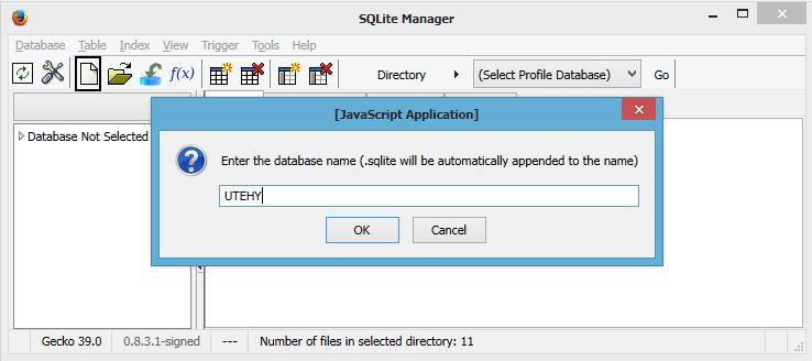 Lưu CSDL SQLite trong ổ D.