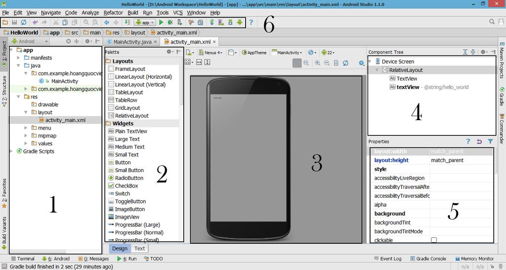 2.2. Cấu trúc một ứng dụng Android PHÁT TRIỂN ỨNG DỤNG DI ĐỘNG Về cơ bản giao diện một Project trong Android có thể chia