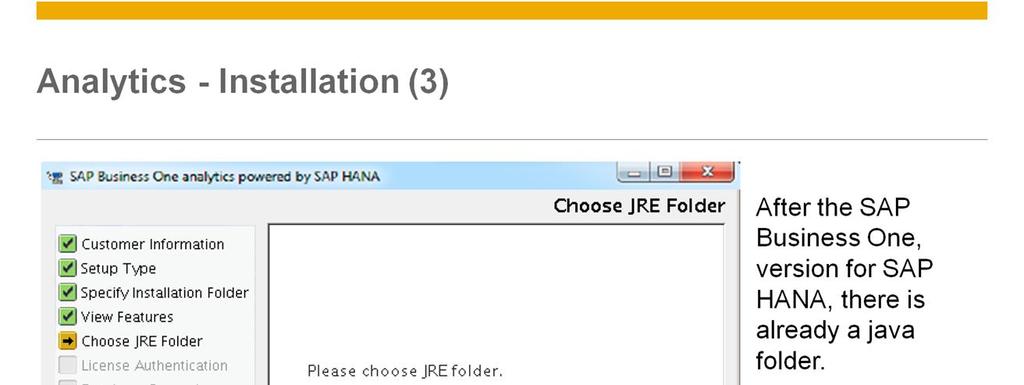 After the B1H installation, a java folder exists. Browse for that folder and choose it.