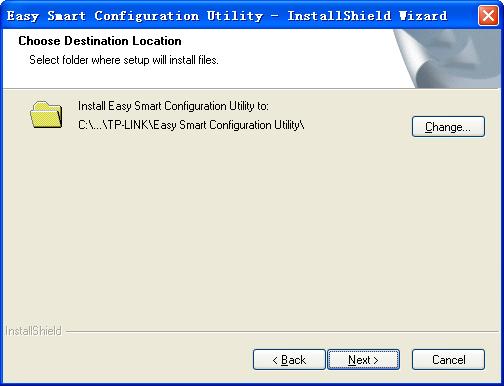 Figure 2-3 Choose Destination Location By default, the installation files are saved in the