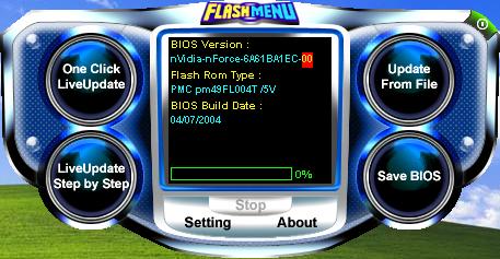 Programs] $ [ABIT] $ [FlashMenu]. 6. This FlashMenu screen appears.