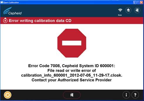 Xpert Calibration (English) Figure 36. Send the CD to your Authorized Service Provider Screen - Step 3 26.