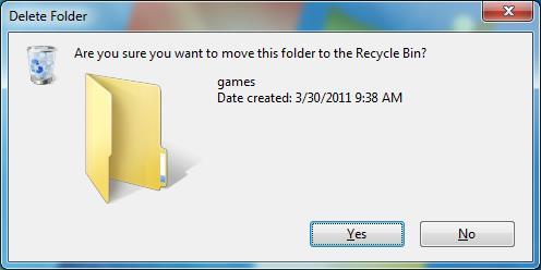 Moving a File to the Recycle Bin If you no longer need a file you can move it to the Recycle Bin to get rid of it.