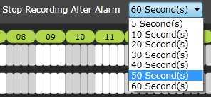 Preset values are 0, 1, 3, 5 and 10 seconds. 4.2.3 Stop Recording After Alarm Trigger Stop recording after alarm is triggered.