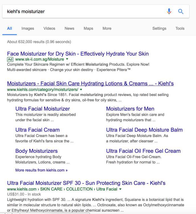 Where do you stand for each type of keywords? Type 2: Brand Variations, e.g. kiehl s moisturizer kiehlstimes.