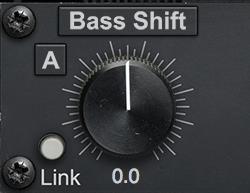 Conversely, one can also use the Bass Shift to reduce the core of a bass sound while emphasizing the adjacent frequencies, creating an implied bass.