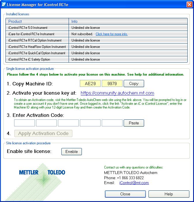 Figure 1: License Manager dialog box The License Manager contains an 8-digit Machine ID and an area to input a 25-digit Activation Code field in 5-digit segments. 2. Select one of the following two options: Register now.