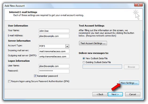 Basic Settings Enter your name as you would like it to appear in the From field on messages you send to other people. Enter your Smarsh email address.