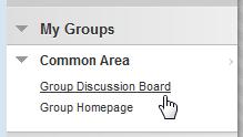 Accessing and Participating in Discussions You will use My Groups to access group Discussion Boards. On the left-hand navigation area, you will see a menu bar titled My Groups.