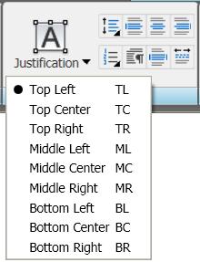 The justification options can be selected from the Text Formatting toolbar, or the Options menu. upper or lower case using the button in the toolbar.