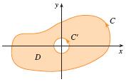 Evaluate 2y 2 dx + 6xy dy, where C is the boundary of the semiannular region D in the upper half-plane between the circles x 2 + y 2 = 16 and x 2 + y 2 = 25.