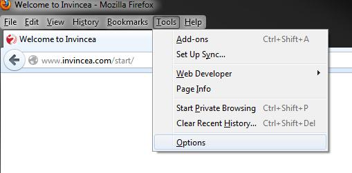 11 Mozilla Firefox To change the homepage for protected Mozilla Firefox, select Tools from the menu at the top of a protected Firefox