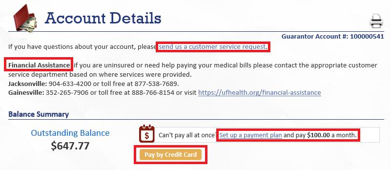 Account Details From the Billing Acct Summary Page click the See Account Detail link o If you have a question about your account you can click send us a customer service request o If you are