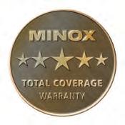 MINOX LIFETIME TOTAL COVERAGE WARRANTY MINOX provides a complete no-fault warranty protection with every MINOX binocular and spotting scope in this brochure where the Lifetime Total Coverage Warranty