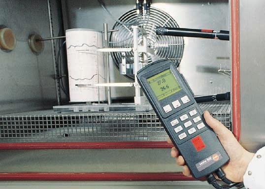 REFERENCE MEASURING INSTRUMENT The precision set for air humidity measurement 107 Recommended kit: testo 650, reference humidity measuring instrument with battery, Li cell, calibration 0563 6501