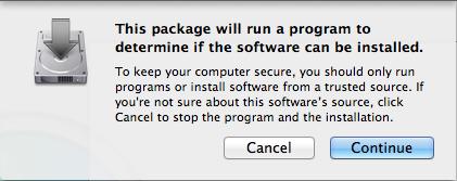 Installing in Mac OS 3. Double-click the [ScanSnap] icon. aa confirmation message appears. 4. Click the [Continue] button.