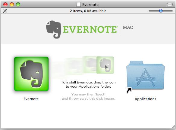 Installing in Mac OS 7. Drag the [Evernote] icon onto the [Applications] icon. aevernote for Mac is copied into the [Applications] folder. 8.