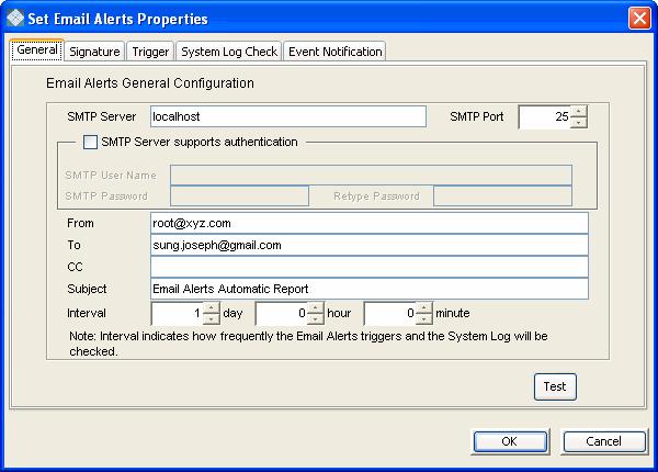 Email Alerts Configure Email Alerts VTL includes a unique customer support utility that proactively identifies and diagnoses potential system or component failures and automatically notifies system