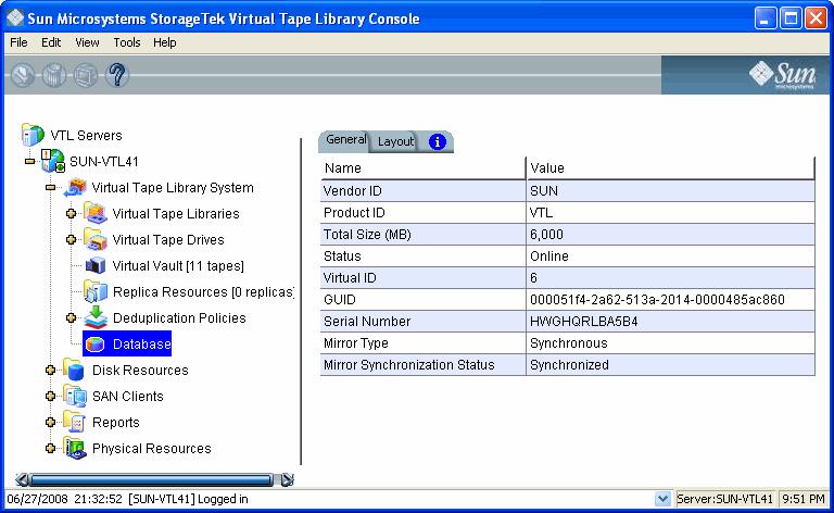 Mirror the VTL database Mirroring the VTL database protects your configuration if the disk storing the database is lost.