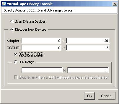 If you only want to scan on a specific adapter, right-click that adapter and select Rescan. The adaptor must be an initiator. 2. Determine what you want to rescan.