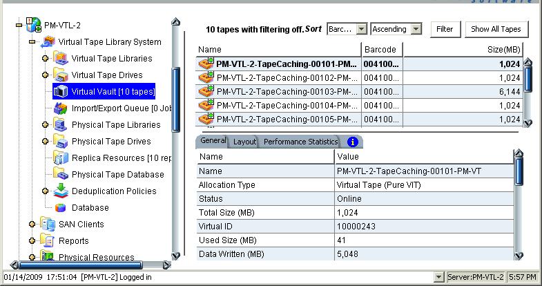 Replication of deduplicated data occurs in two phases, which you can see identified in replication status displays in the VTL console: During the Index phase of replication, the virtual index tape