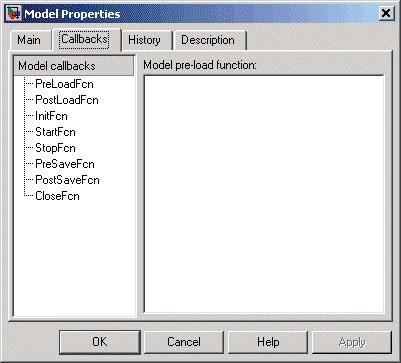 In the left pane, select the callback. In the right pane, enter the name of the function you want to be invoked for the selected callback.