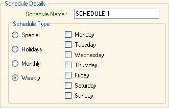 Schedule Setup The Schedule Setup tab allows the user to create multiple lighting schedules, each with multiple events that can be used to control breakers, zones, and digital inputs.