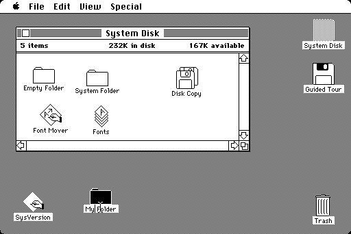 Desktop metaphor Mac OS (1984) Users operate with their computers with graphical metaphors rather