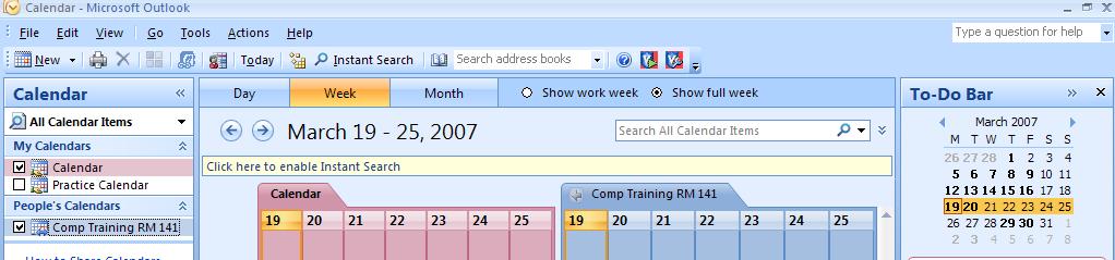 Calendar overlay mode When calendars are viewed in Overlay Mode, the entries for all the opened calendars can be seen at one time.
