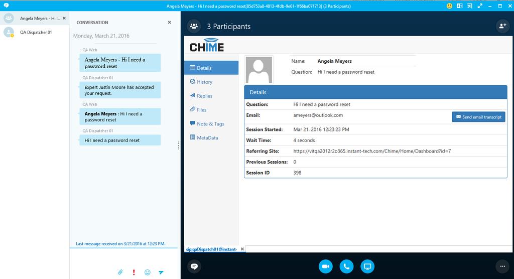 THE AGENT CONTEXT WINDOW The Agent Context Window, or Client Window Extension (CWE), is an extension to the Lync chat window that when enabled, will pop out an additional window for agents using