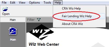 Fair Lending Report Changes Note: For detailed procedures on how to access and generate Fair Lending reports, refer to the Fair Lending Wiz Help system.