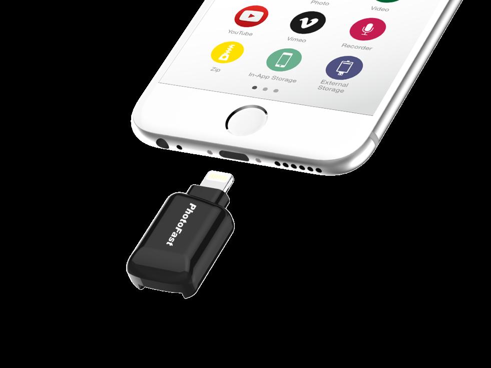 PhotoFast CR-8800 Connection kit Market leading design and technology World s smallest ios connection kit Supports major MicroSD brands like SanDisk, Samsung, Lexar, Strontium Design led choice over