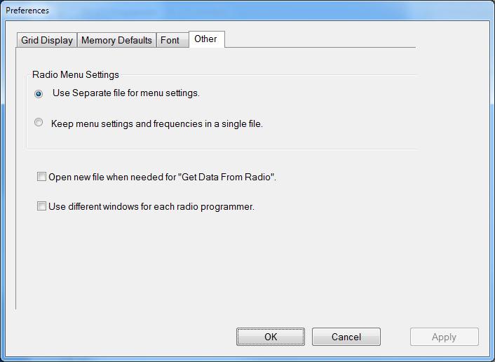 Once you set these up and save the file you won t have to reset them for a new frequency file.