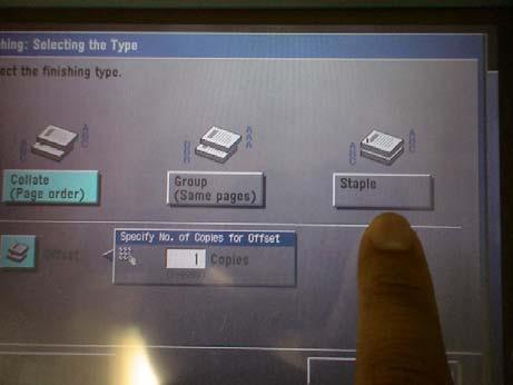Figure 9: Choose Finishing After selecting the Finishing option, the screen will look like Figure 10.