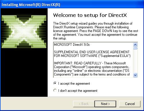 4 Supported Software Microsoft DirectX 9.