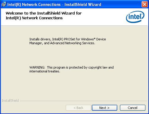 Intel LAN Drivers Supported Software 4 To install