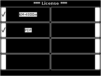 11. The license name PDF is highlighted when it has been registered. 12. The following message is displayed when UG-32 has been registered.