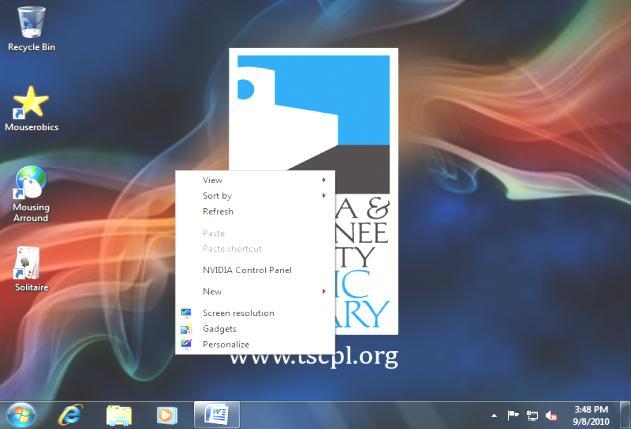 Beginning Windows 5 Just for fun Add a Gadget to the Desktop.