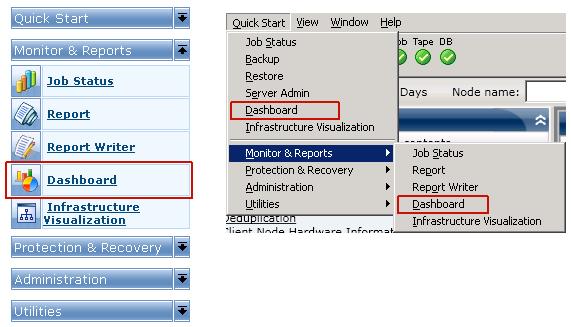 Use Arcserve Backup Dashboard To use Arcserve Backup Dashboard 1.