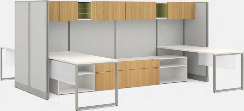 OPEN PLAN PANEL SUPPORTED Voi desking partners with Abound and Initiate to maximize space in open plan configurations.