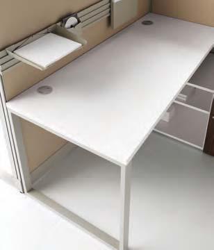 SYSTEMS INTEGRATION WORKSURFACE GUIDELINES Systems worksurfaces can be used with Voi components in open plan applications.