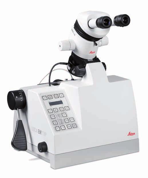 10 Synergies with the Leica EM TXP Prior to using the Leica EM RES102, mechanical preparation is often required to get as close as possible to the area