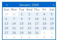 Figure 22). Figure 22 Calendar 3. Select the Date for the viewing report you want.