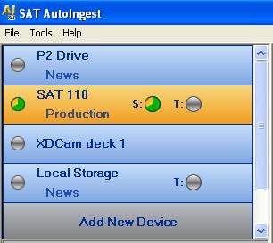 The Device List This area displays the overall status of all of the devices defined in SAT-AI.