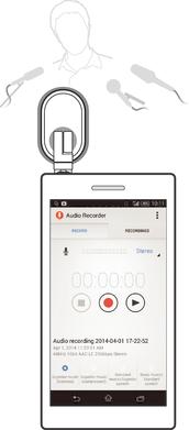 To record stereo sound 1 Make sure that the Audio Recorder application is successfully installed on your Xperia device.