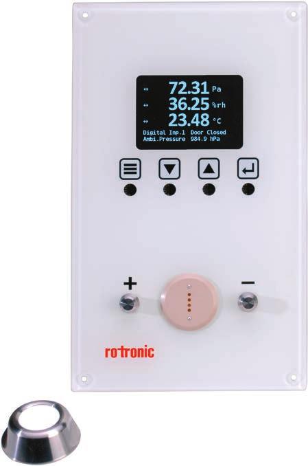 TAKE A CLOSE LOOK: THE MAIN ADVANTAGES AT A GLANCE. The Clean Room Panel, which is fitted with a diaphragm sensor for differential-pressure measurement, is a top-quality device.