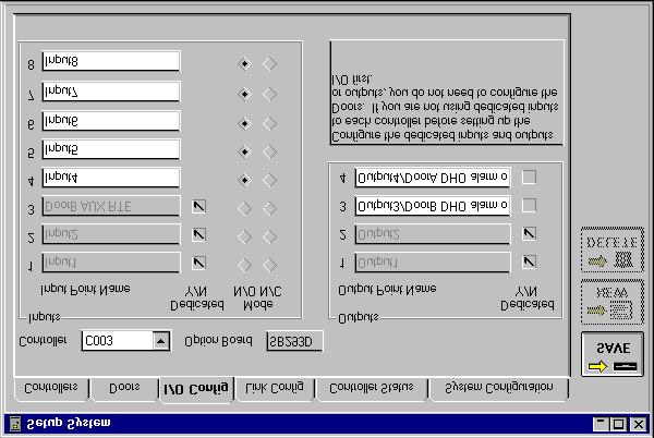 Doors32 Users Guide Keri Systems, Inc. 5. To configure the point as the auxiliary RTE input, click in the check box in the "Dedicated Y/N" column beside Input Point 3.