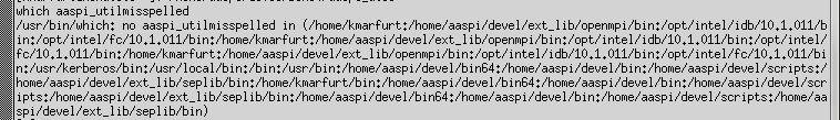 If all is well, you should be able to type: which aaspi_util and a long path name pointing to the location of the executable will show up.